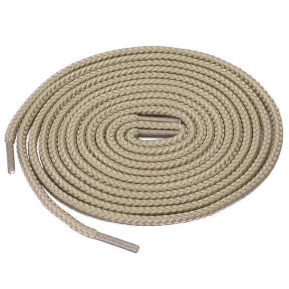 INSPIRE CHIC Unisex Thick Solid Color Round Shoelaces for Leather Boots Khaki 80 cm/31.5"
