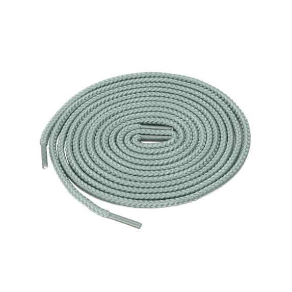 INSPIRE CHIC Unisex Thick Solid Color Round Shoelaces for Leather Boots Light Gray 140 cm/55"