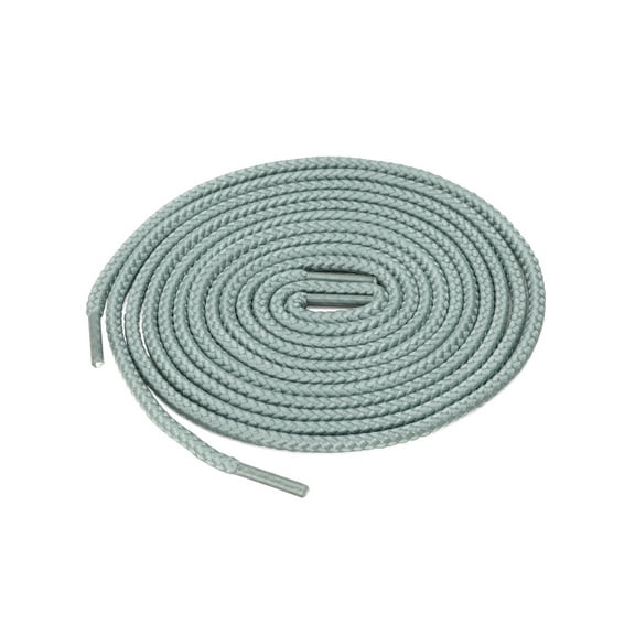 INSPIRE CHIC Unisex Thick Solid Color Round Shoelaces for Leather Boots Light Gray 140 cm/55"