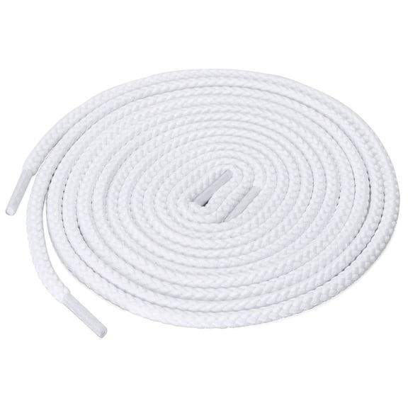 INSPIRE CHIC Unisex Thick Solid Color Round Shoelaces for Leather Boots White 80 cm/31.5"