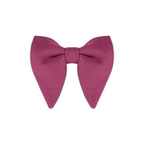 INSPIRE CHIC Unisex Velvet Pre-tied Bow Ties Formal Solid Bowties Neckwear Rose Red