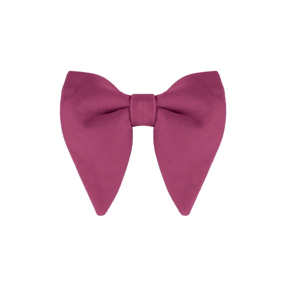 INSPIRE CHIC Unisex Velvet Pre-tied Bow Ties Formal Solid Bowties Neckwear Rose Red