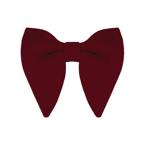 INSPIRE CHIC Unisex Velvet Pre-tied Bow Ties Formal Solid Bowties Neckwear Dark Red