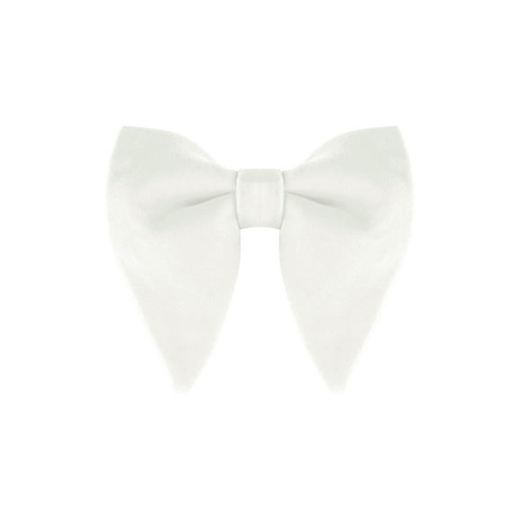 INSPIRE CHIC Unisex Velvet Pre-tied Bow Ties Formal Solid Bowties Neckwear Cream White