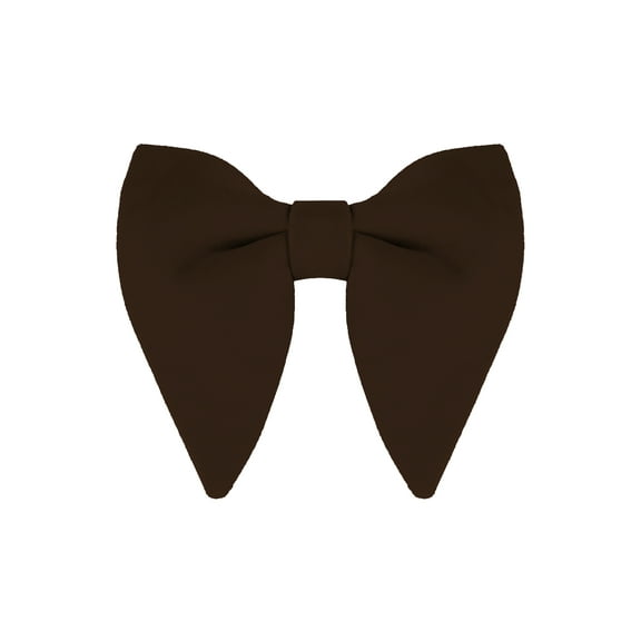INSPIRE CHIC Unisex Velvet Pre-tied Bow Ties Formal Solid Bowties Neckwear Brown
