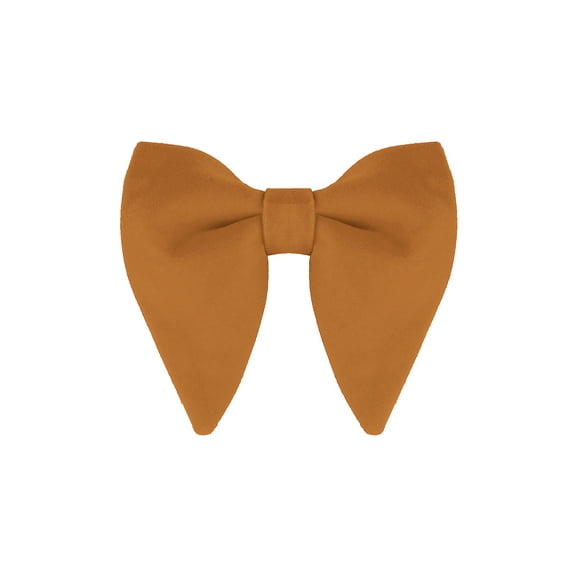 INSPIRE CHIC Unisex Velvet Pre-tied Bow Ties Formal Solid Bowties Neckwear Burnt Orange