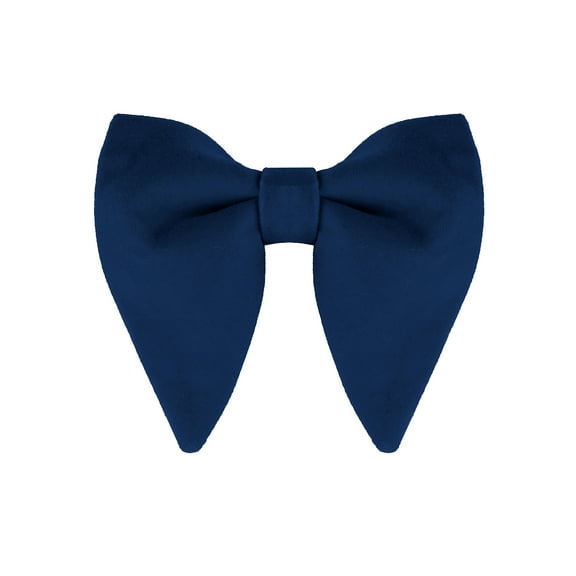 INSPIRE CHIC Unisex Velvet Pre-tied Bow Ties Formal Solid Bowties Neckwear Deep Blue