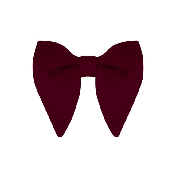 INSPIRE CHIC Unisex Velvet Pre-tied Bow Ties Formal Solid Bowties Neckwear Wine Red