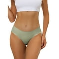 thumbnail image 1 of INSPIRE CHIC Unlined Panties for Women No Show Stretch Solid Underwear Invisible Brief XL Light Green, 1 of 4