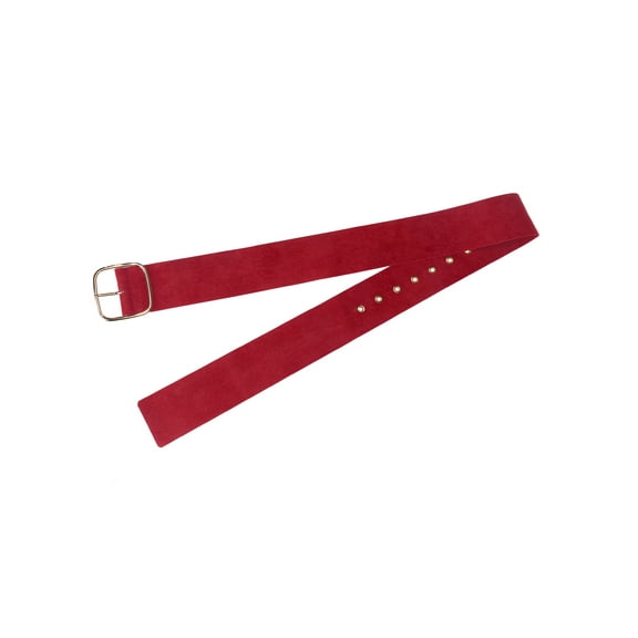 INSPIRE CHIC Wide Waist Belts for Women Belts Chunky Buckle Adjustable Wine Red