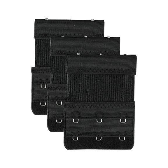 INSPIRE CHIC Women 3Pcs Strechy Bra Extender 2x2/2x3/2x4 Hooks Elastic Back Bra Extension