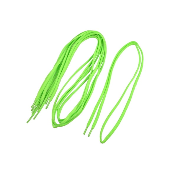 INSPIRE CHIC Women' 44" Length Round Shoes Strings Shoelaces 3 Pairs Lime Green 112cm/44.09'