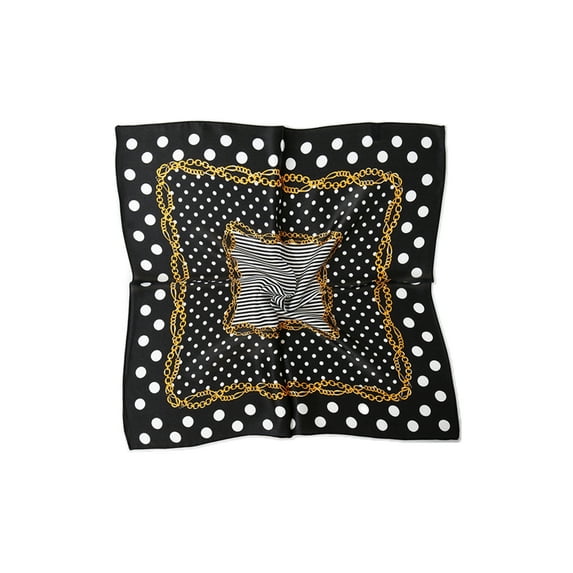 INSPIRE CHIC Women's Fashionable Floral Graphic Print Silk Square Scarf