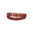 thumbnail image 1 of INSPIRE CHIC Women PU Leather Belts Bronze Metal Pin Buckle Thin Waist Belts for Jeans Dress, 1 of 4
