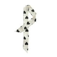 thumbnail image 1 of INSPIRE CHIC Women Ribbon Neckerchief Heart Pattern Narrow Hair Wrist Scarf Handle Wrap White Heart S, 1 of 5
