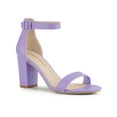thumbnail image 1 of BLISSFUL STEP Women Solid Color Buckle Block Heel Ankle Strap Sandals, 1 of 7