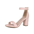 thumbnail image 1 of BLISSFUL STEP Women Solid Color Buckle Block Heel Ankle Strap Sandals, 1 of 8