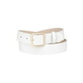 thumbnail image 1 of INSPIRE CHICWomen Pin Buckle Belt Soft Wide Waist Belt Casual Dresses Jeans Pants 92cm/36.22" White,Golden Buckle, 1 of 4