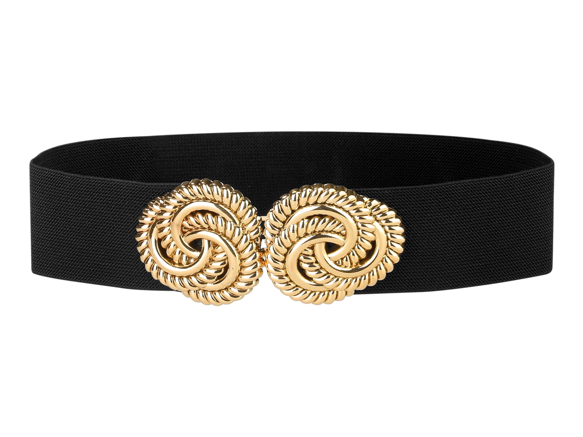 Stretchy Wide Elastic Waist Belt with Metal Buckle for Dresses JASGOOD Women Stretchy Wide Waist Belt for Dress Ladies  main image 4