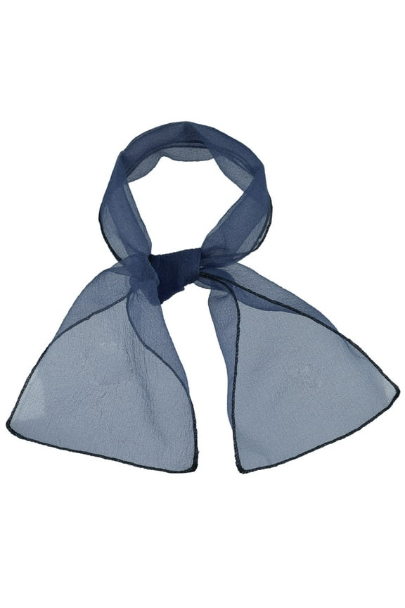 Women Transparent Skinny Organza Scarf Solid Color Neckerchief