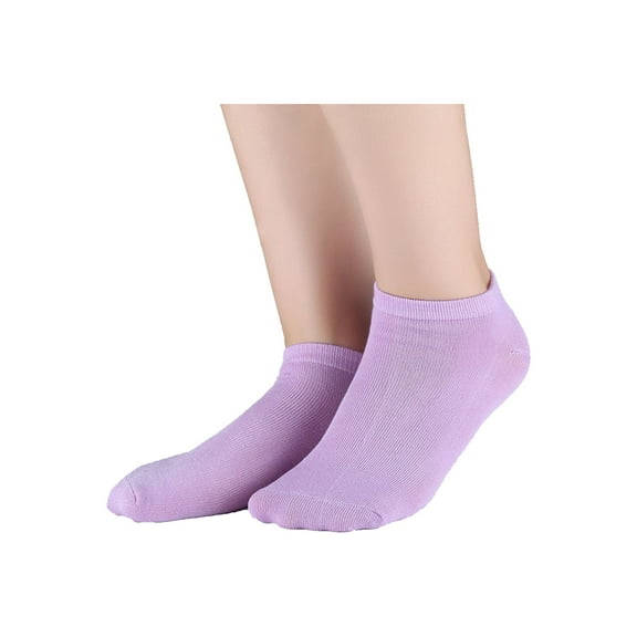INSPIRE CHIC Women's 10 Pairs Stretch Breathable Cuffs Low Cut Ankle Socks Medium Purple