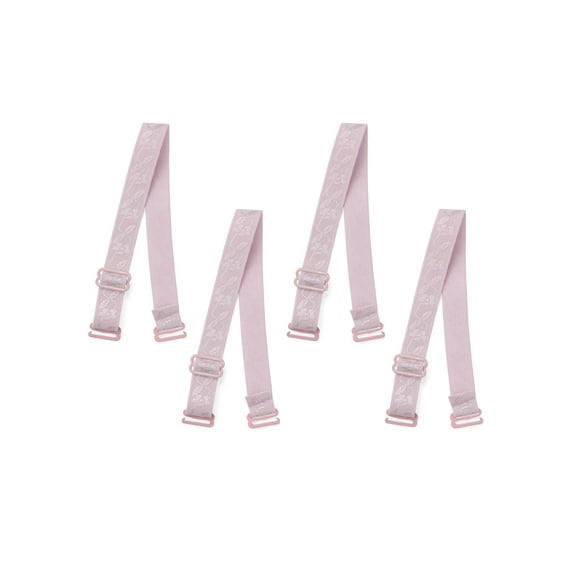 INSPIRE CHIC Women's 2 Pair 10/12/15/18/20mm Width Stretchable Shoulder Bra Straps Adjustable Elastic Straps Pink-Flower Pattern-18mm