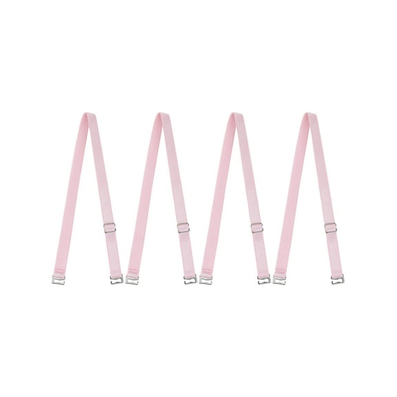 INSPIRE CHIC Women's 2 Pair 10/12/15/18/20mm Width Stretchable Shoulder Bra Straps Adjustable Elastic Straps Pink-Pure-10mm