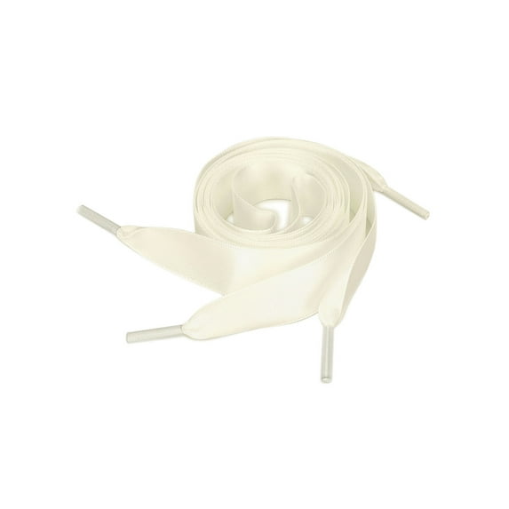 INSPIRE CHIC Women's 2 Pairs Flat Ribbon Sneaker Canvas Shoelaces Beige 80cm/31.5"