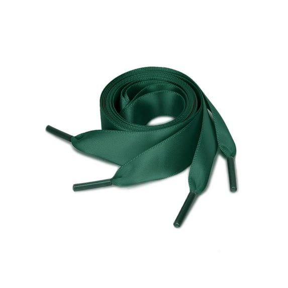 INSPIRE CHIC Women's 2 Pairs Flat Ribbon Sneaker Canvas Shoelaces Dark Green 150cm/59.1"