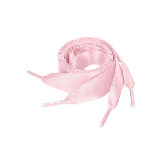 INSPIRE CHIC Women's 2 Pairs Flat Ribbon Sneaker Canvas Shoelaces Pink 120cm/47.2"