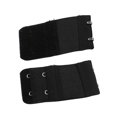thumbnail image 1 of INSPIRE CHIC Women's 2 Rows 2 Hooks Adjustable Bra Buckle 2 Pcs Back Extenders Black, 1 of 1