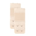 thumbnail image 1 of INSPIRE CHIC Women's 2 Pcs Stretchy Bra Extenders, 2x2/2x3/2x4 Hooks Elastic Back Bra Extension Strap Bra Band Light Apricot 2 Rows 2 Hooks, 1 of 6