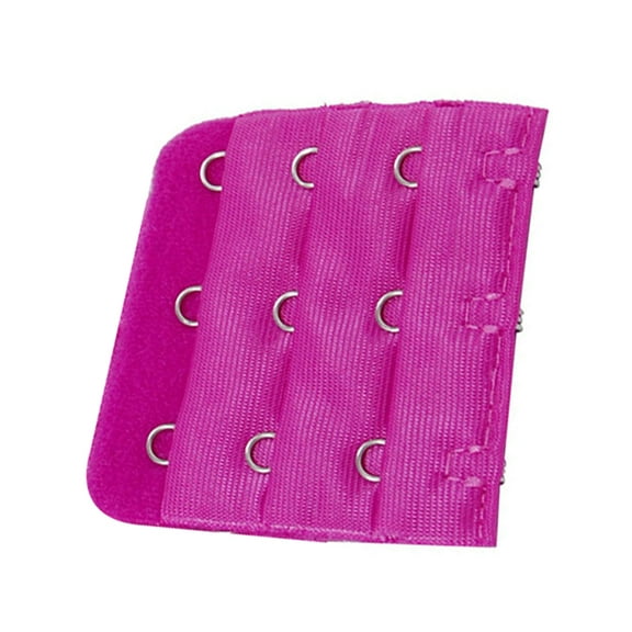 INSPIRE CHIC Women's 3 Hook 3 Row Bra Extenders Stretchy Bra Strap Buckle Hooks Bra Band Fuchisa 5