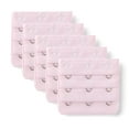 thumbnail image 1 of INSPIRE CHIC Women's 3 Hook 3 Row Bra Extenders Stretchy Bra Strap Buckle Hooks Bra Band Light Pink 5, 1 of 5