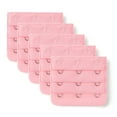 thumbnail image 1 of INSPIRE CHIC Women's 3 Hook 3 Row Bra Extenders Stretchy Bra Strap Buckle Hooks Bra Band Pink 5, 1 of 5