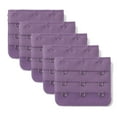 thumbnail image 1 of INSPIRE CHIC Women's 3 Hook 3 Row Bra Extenders Stretchy Bra Strap Buckle Hooks Bra Band Purple 5, 1 of 5