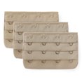 thumbnail image 1 of Lady 3 Rows 4 Hooks Brassiere Extension Strap 3 Pcs Champagne Color, 1 of 5