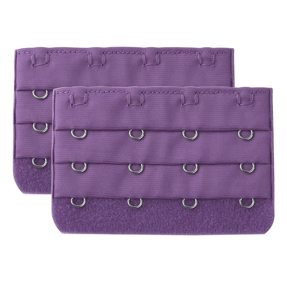 INSPIRE CHIC Women's 3 Rows 4 Hooks Bra Extenders Straps Extension Burgundy 3 Rows 4 Hooks 2 Pcs