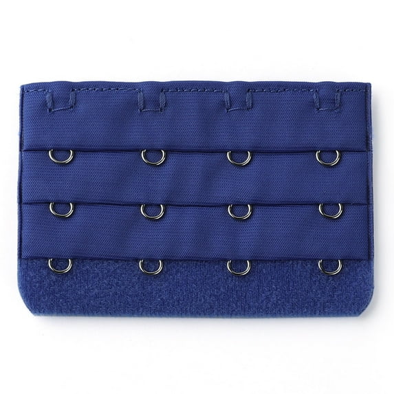 INSPIRE CHIC Women's 3 Rows 4 Hooks Bra Extenders Straps Extension Dark Blue 3 Rows 4 Hooks 1 Pcs