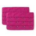 thumbnail image 1 of INSPIRE CHIC Women's 3 Rows 4 Hooks Bra Extenders Straps Extension Fuchsia 3 Rows 4 Hooks 2 Pcs, 1 of 5