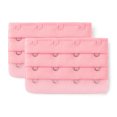 thumbnail image 1 of INSPIRE CHIC Women's 3 Rows 4 Hooks Bra Extenders Straps Extension Pink 3 Rows 4 Hooks 2 Pcs, 1 of 5