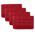 thumbnail image 1 of Brassiere Bra Underwear Extension Strap Extender 3-Row 4-Hook 4PCS Red, 1 of 5