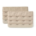 thumbnail image 1 of INSPIRE CHIC Women's 3 Rows 4 Hooks Bra Extenders Straps Extension Skin Color 3 Rows 4 Hooks 2 Pcs, 1 of 5