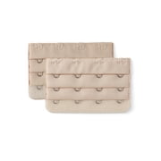 INSPIRE CHIC Women's 3 Rows 4 Hooks Bra Extenders Straps Extension Skin Color 3 Rows 4 Hooks 2 Pcs