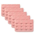 thumbnail image 1 of INSPIRE CHIC Women's 3 x 4 Hooks Bra Extender Extension Strap Multi Color Bra Band 5 Pcs Pink, 1 of 5