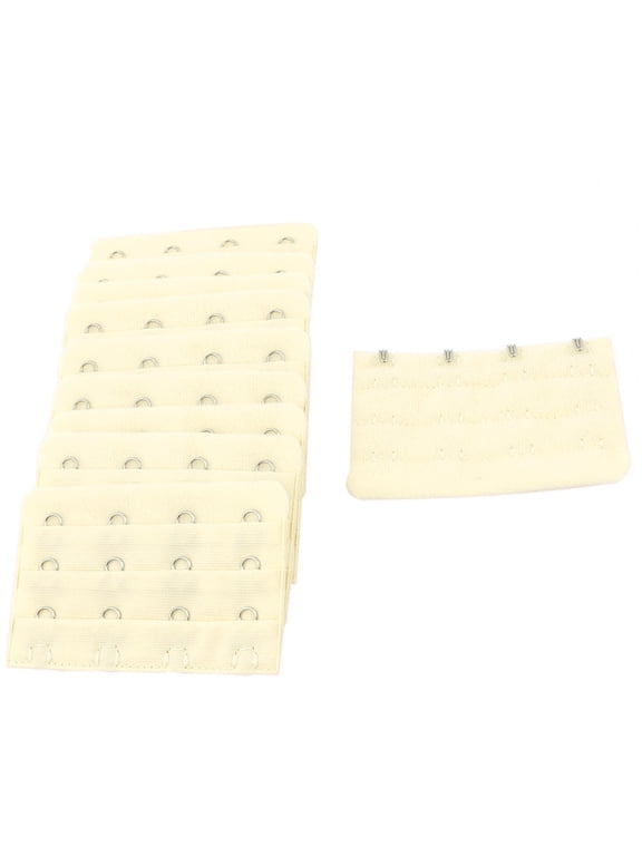10 Pcs Ladies 3 x 4 Hook Bra Extenders Strap Extention Beige