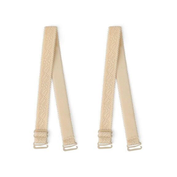 INSPIRE CHIC Women's Adjustable Bra Straps Floral Fashion Elastic Bra Band Beige