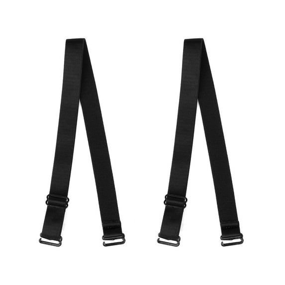 INSPIRE CHIC Women's Adjustable Bra Straps Floral Fashion Elastic Bra Band Black-Pure