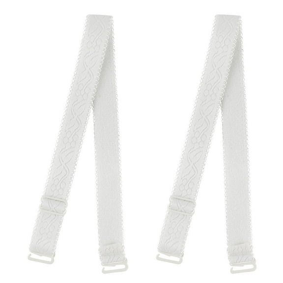 INSPIRE CHIC Women's Adjustable Bra Straps Floral Fashion Elastic Bra Band White