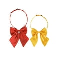 thumbnail image 1 of INSPIRE CHIC Women's Adjustable Solid Color Pre-Tied Bowknot Cute Bow Tie 2Pcs Red+Gold One Size, 1 of 6